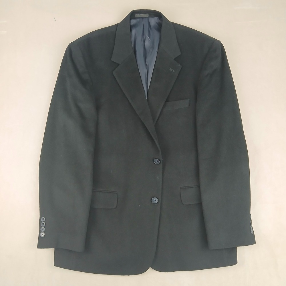 Andrew Fezza 42S‎ Mens Blazer Jacket Wool Silk Cashmere Black 22x31 44S